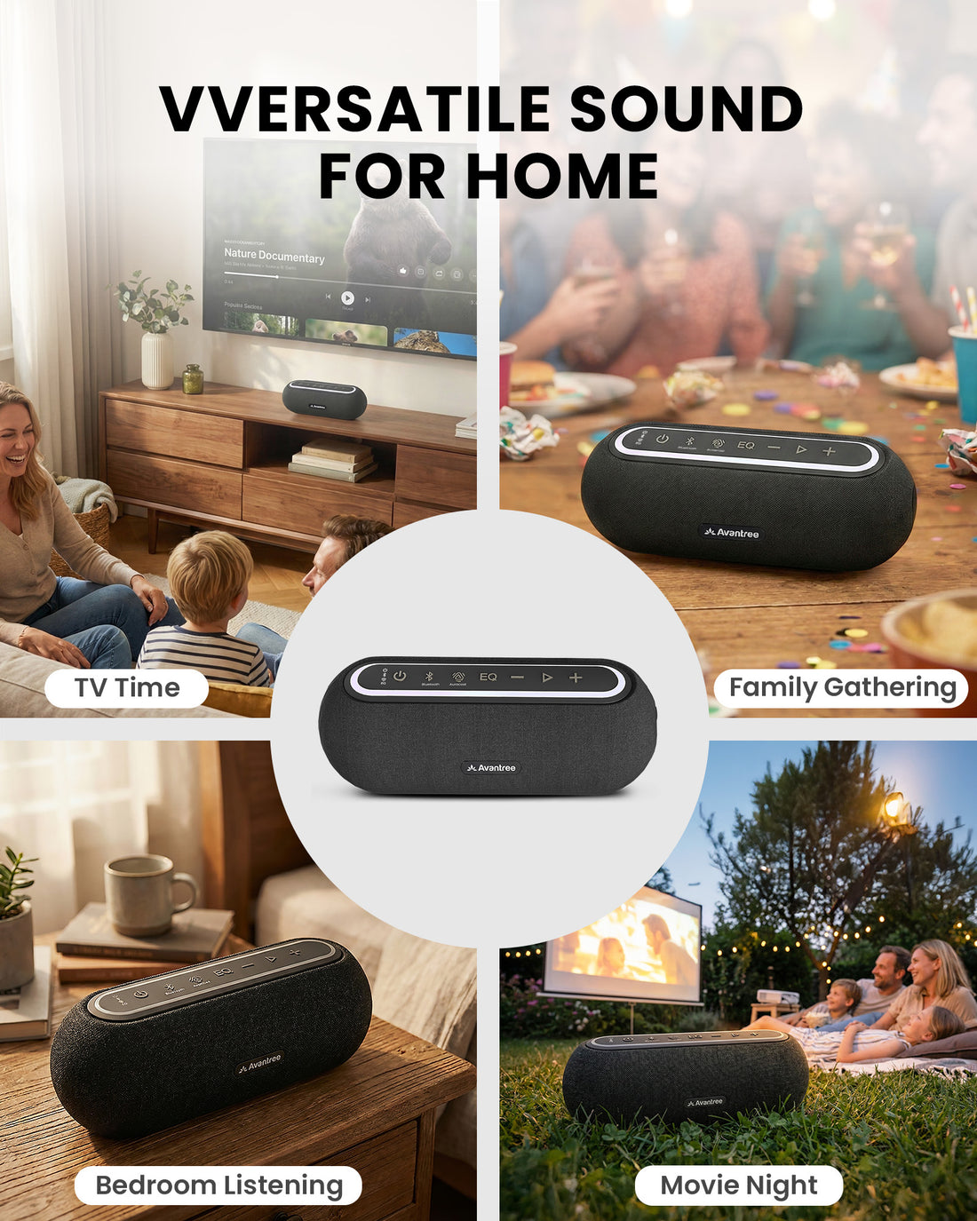 Harmony A2 Solo Premium Sound LE Audio Auracast Venue Speaker for TV, bedrooms, family gatherings, and small venues with single or multi-speaker for multi-room set-up