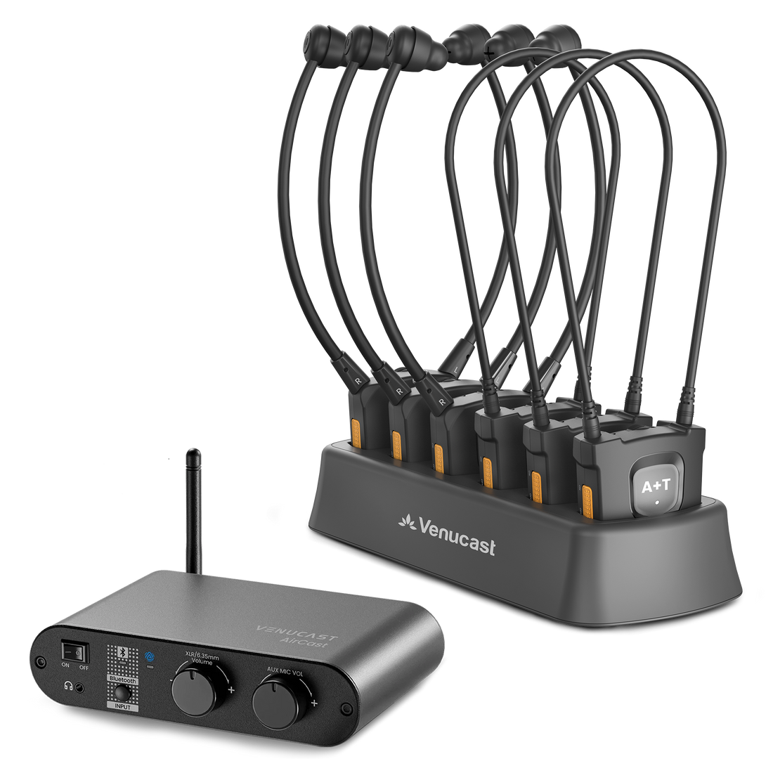 53901 Auracast Assistive Listening System for Churches Aircast & Dual Receivers. Ideal for nursing homes, clinics, and training spaces