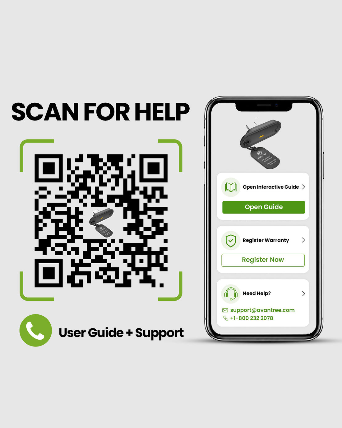 Aura C BYOD Auracast Receiver for phones for venues and churches, with easy to scan set-up.