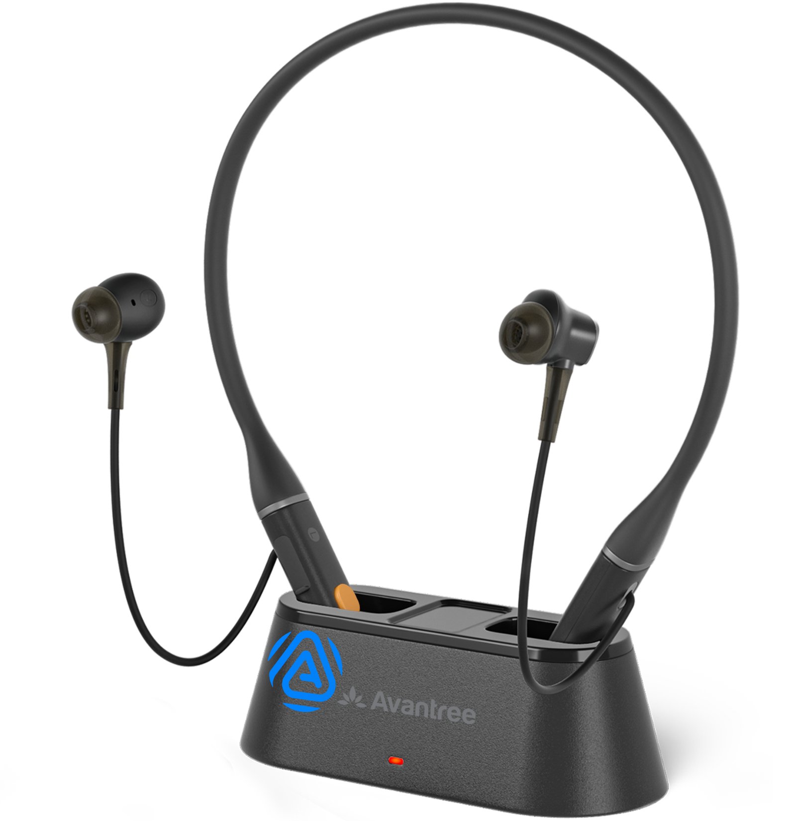 Loop Auracast Neckband Earbuds with Charging Dock Auracast TV Earbuds with Clear Dialogue & Easy Charging Dock