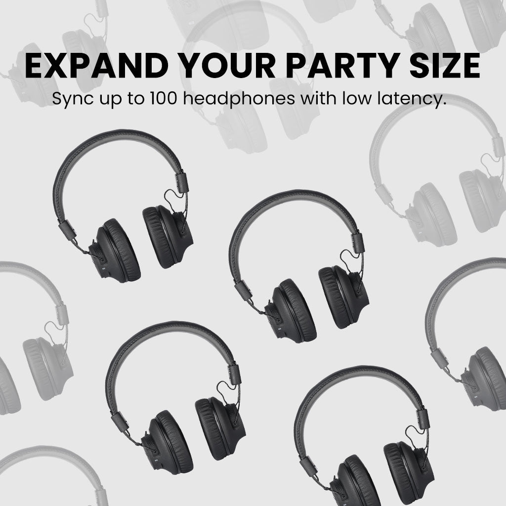 Quartet-Extra additional pair of 2.4G wireless headphones for Quartet, Duet, and Audiplex with expandable system up to 100 headphones.