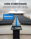 AuraPlex X2 Auracast Group Listening System, within 328 ft range and support for up to 500 seats in churches, classrooms, theaters, and events.