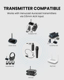 FreeMic Duo Wireless Headset & Handheld Microphone System for teaching and small events compatible with Auracast transmitters and 3.5 mm input systems easy setup for classrooms, and presentations.