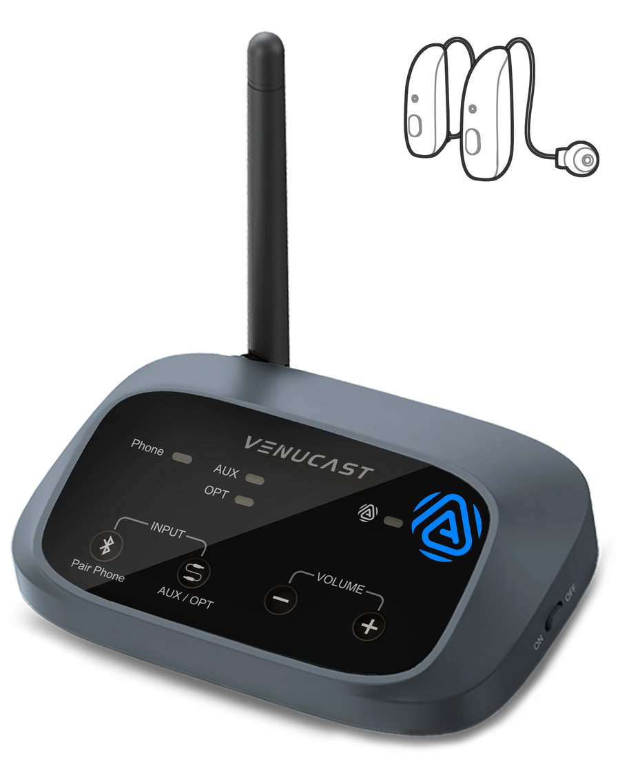 Oasis Aura Auracast Venue Transmitter for Churches & Public Venues. Supports enabled auracast hearing aids, headphones, and speakers.