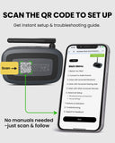 Oasis Aura Auracast transmitter for churches, public events, and home TV setups with QR code scan for instant set-up, and troubleshooting guide.