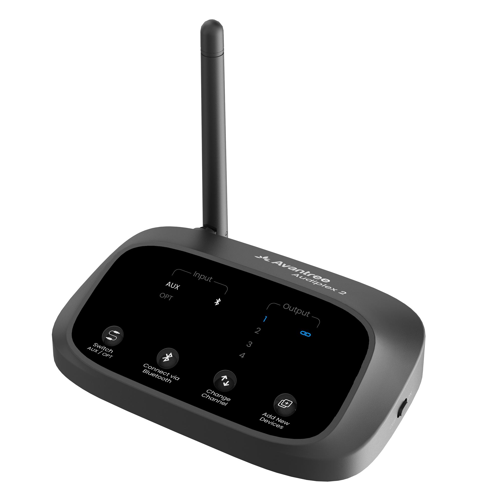 Audiplex M3 & MX Add-on Transmitter – Multi-Channel Audio Transmitter for Group Listening in Churches, Conferences, and Public Venues with Optical, AUX, Bluetooth, and Microphone Support, Up to 165ft Wireless Range.