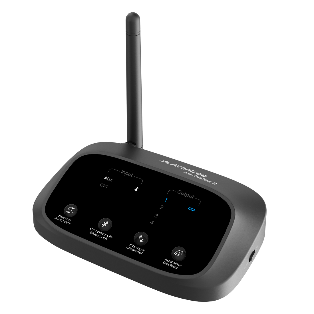 Audiplex M3 & MX Add-on Transmitter – Multi-Channel Audio Transmitter for Group Listening in Churches, Conferences, and Public Venues with Optical, AUX, Bluetooth, and Microphone Support, Up to 165ft Wireless Range.
