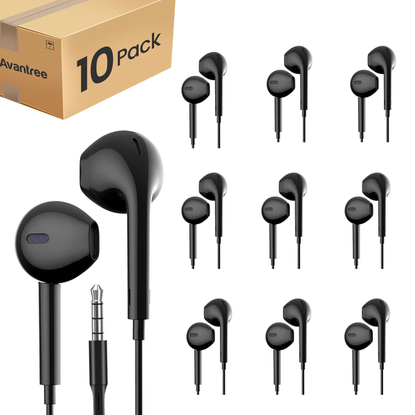 10-Pack Wired earbuds