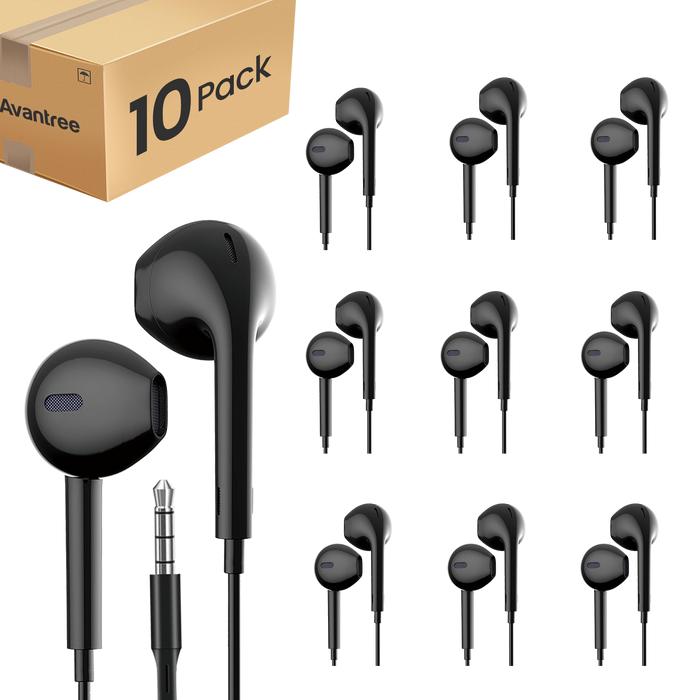 10-Pack Wired earbuds