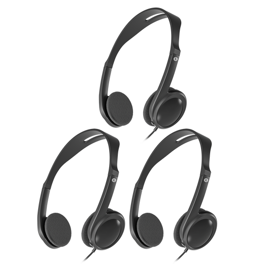 3-Pack Wired On-ear Headphones