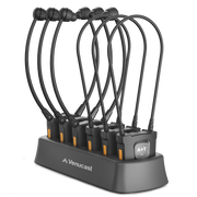 39091 Auracast Assistive Listening Kit for Churches & Public Venues, 3 AuraCoil Auracast Receivers + 3 Auraband Auracast Earbuds, Charging Dock Included