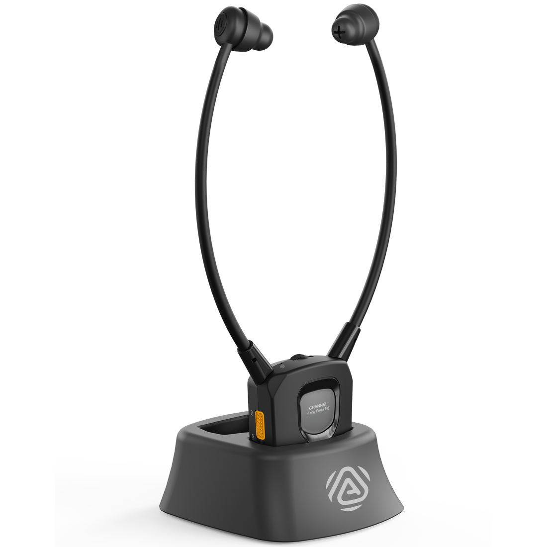 Auraband Auracast Wireless Earbuds for Church & Assistive Listening, L/R Balance Volume Control, Wireless Headphones for Seniors & Hard of Hearing Users, Charging Dock Included