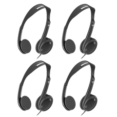4-Pack Wired On-Ear Headphones