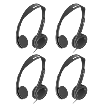 4-Pack Wired On-Ear Headphones