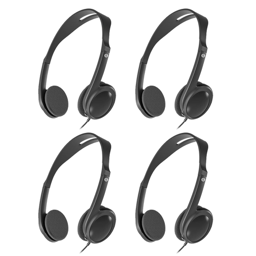 4-Pack Wired On-Ear Headphones