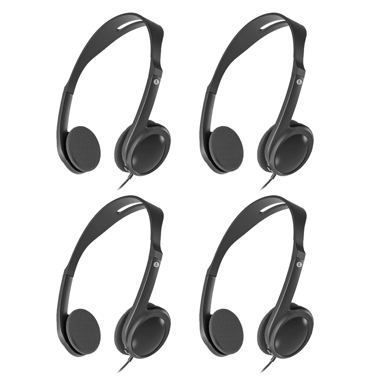 4-Pack Wired On-Ear Headphones