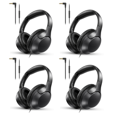 4-Pack Wired Over-Ear Headphones