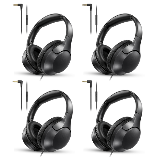 4-Pack Wired Over-Ear Headphones