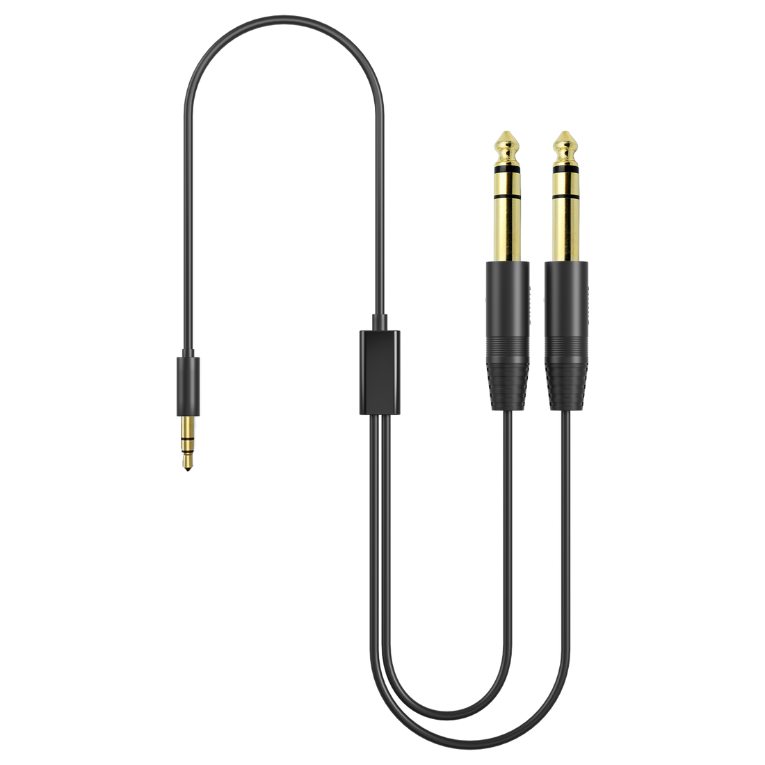 Oasis Aura Auracast Assistive Listening Transmitter for Churches & Venues Dual 6.35mm TS to 3.5mm TRS Adapter
