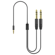 Oasis Aura Auracast Assistive Listening Transmitter for Churches & Venues Dual 6.35mm TS to 3.5mm TRS Adapter
