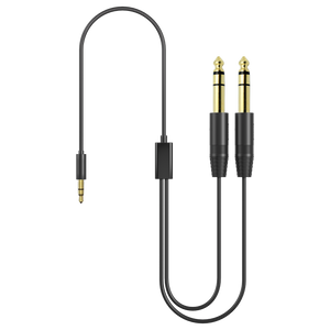 Dual 6.35mm TS to 3.5mm TRS Adapter