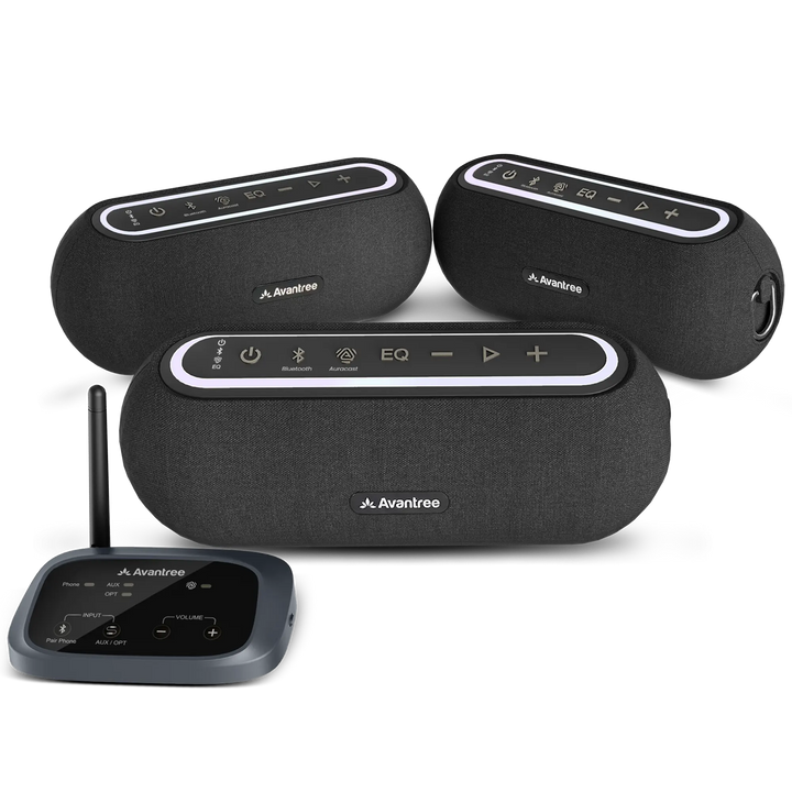 Harmony A2 Auracast Multi-Room Venue Speaker System Enhanced Sound.  Synchronized sound across large spaces for conference rooms, showrooms, restaurants, retail spaces, and event halls.