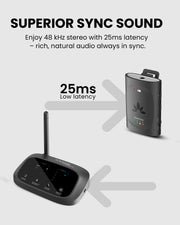 Audiplex MX Wireless 2.4G  transmitter and receivers for churches, schools, training, and multilingual events,  with 48 kHz stereo audio,  25 ms low latency.