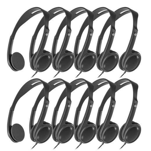 10-Pack Wired On-Ear Headphones