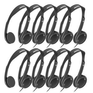 10-Pack Wired On-Ear Headphones