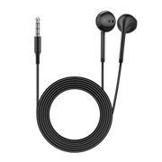Wired earbuds for AuraClip and Audiplex/AuraPlex receivers, compatible with 3.5 mm AUX port.