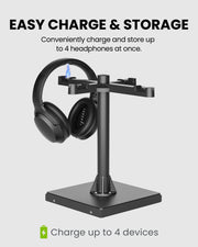 Aura Aria 4 Pro Auracast Headphones for churches, theaters, classrooms, and meetings, with easy charging, up to 4 headphones at the same time.