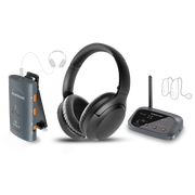 AuraPlex X2 Auracast Group 1 Oasis Aura Transmitter & 1 Auraclip & 1 Aria Aura) Listening Kit . Compatible with Auracast hearing aids, wireless headphones, and receivers.