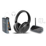 AuraPlex X2 Auracast Group 1 Oasis Aura Transmitter & 1 Auraclip & 1 Aria Aura) Listening Kit. Supports venue receivers, compatible hearing aids & wireless headphones.