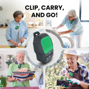ShareCast Solo Clip-On Auracast Speaker with Bluetooth 5.4 LE Audio for any activity, carry, clip to shirt for music and calls on the go.