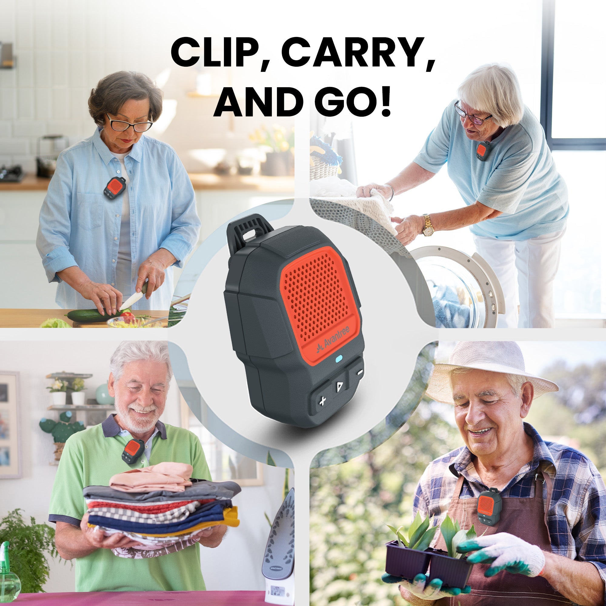 ShareCast Solo
Auracast clip on speaker 
Clip , carry and go for daily routine 
