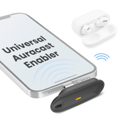 Auracast USB-C Phone Receivers for phones, turning phones into Auracast receivers, compatible with iPhones using a Lightning-to-USB-C adapter (not included).