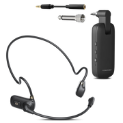 FreeMic W Wireless Headset Microphone System for powered speakers, and mixers for teaching and venues, transmitters with 3.5mm and 6.35mm compatibility.
