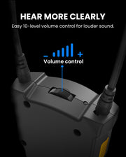 HearCoil Passive Neckloop for Telecoil Hearing Aids & Audio Receivers with 10-level volume control for louder sound.