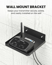 Wall Shelf  for secure transmitter placement with stable, and neatly installation wall setup.
