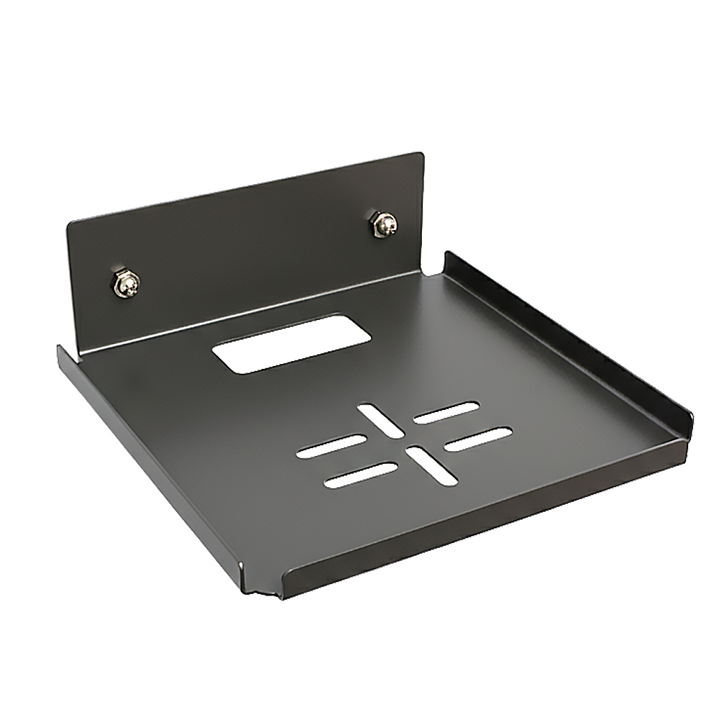 Wall shelf for secure transmitter placement with stable, and neatly installation wall setup.