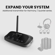 Avantree Flex Base 2, Extra Transmitter ONLY for Avantree Harmony / Quartet System - Not Compatible with Other Bluetooth Headphones / Speakers  with expandable system, additional transmitters, speakers, and headphones.