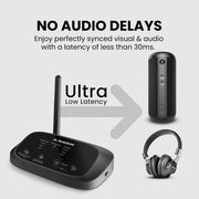 Avantree Flex Base 2, Extra Transmitter ONLY for Avantree Harmony / Quartet System - Not Compatible with Other Bluetooth Headphones / Speakers with low 30 ms latency for synchronized audio.