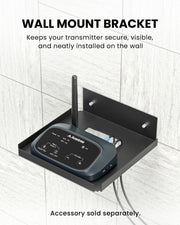 Transmitter wall mount bracket for secure and stable wall installation.