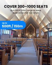 53901 Auracast Assistive Listening System for Churches, up to 150m  coverage for reliable audio across mid-to-large venues.