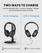 Aria Aura T charges by USB-C or the included charging stand