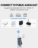 AuraClip Auracast receiver for Church and personal listening. Supports public broadcast Auracast. works with Avantree Aura-transmitter and more 
