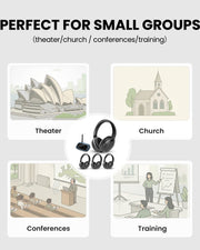 AuraPlex H4 Pro Auracast Group Listening for clear shared listening, ideal for small courses, churches, conferences, and training sessions.