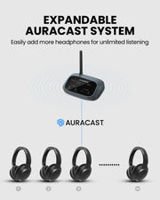 AuraPlex H4 Pro Auracast Group Listening for classrooms, training, and churches with expandable system, add more headphones and receivers for unlimited listeners.