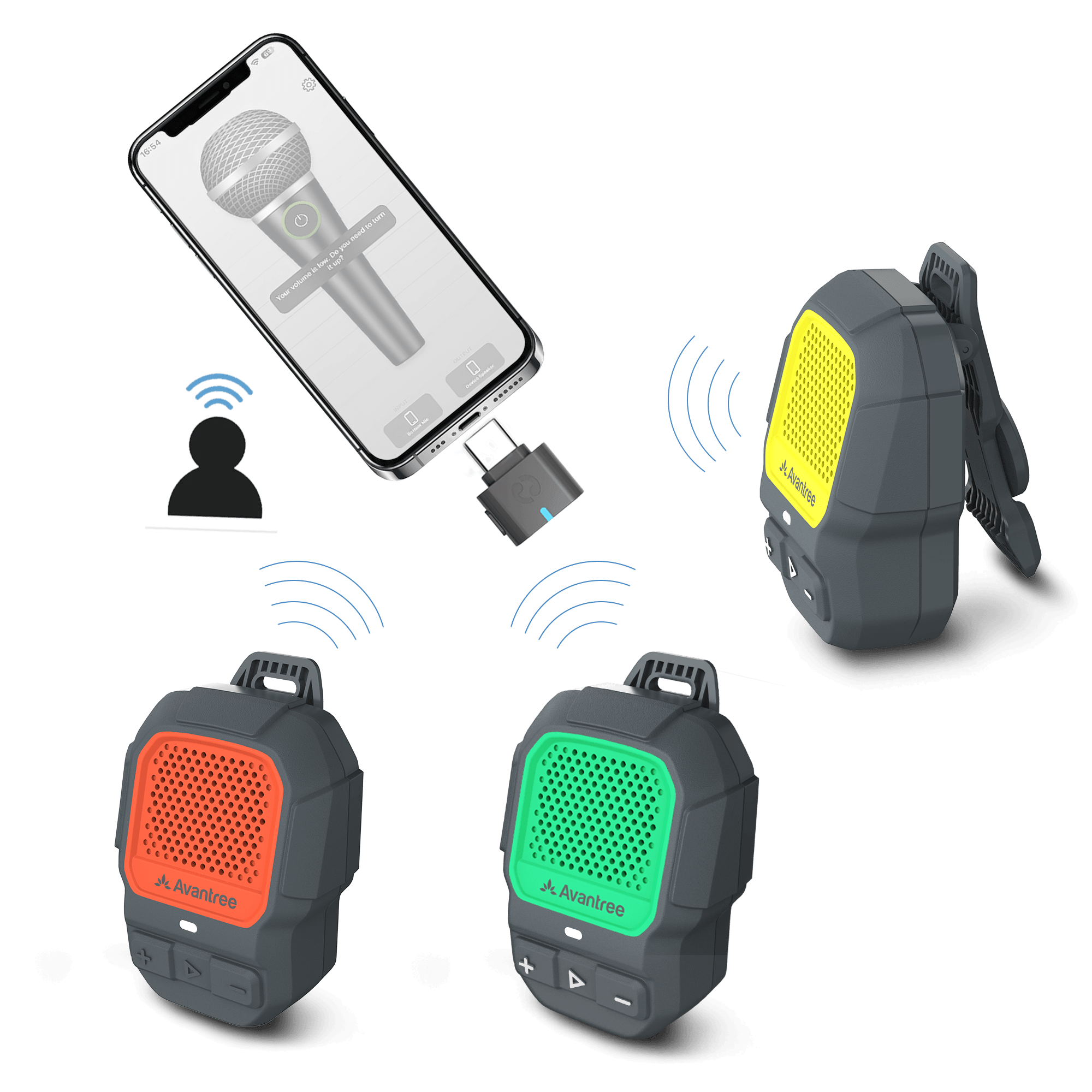 ShareCast Clip-On Speaker Set