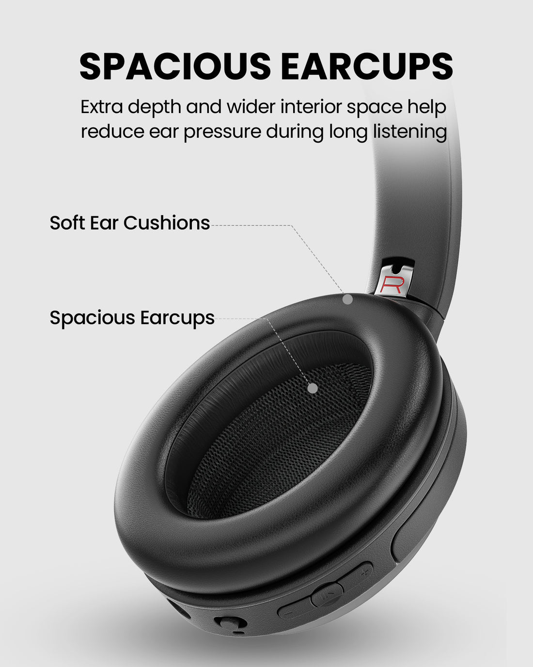 Eon Aura spacious over-ear design for comfortable extended listening